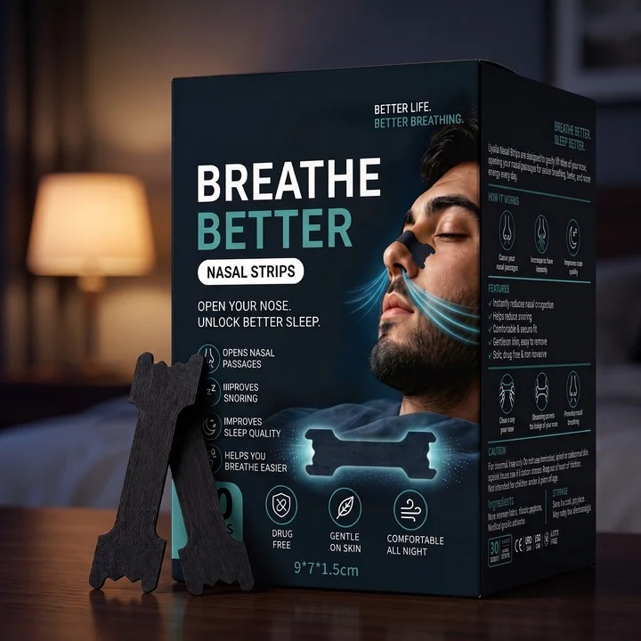 Uvallo Anti-Snoring Nasal Strips – Instant Airflow & Better Sleep